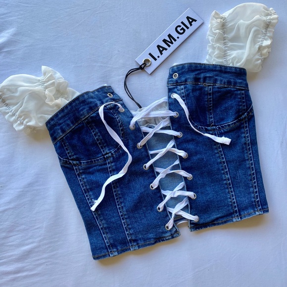 Iamgia Holly Denim Bustier 